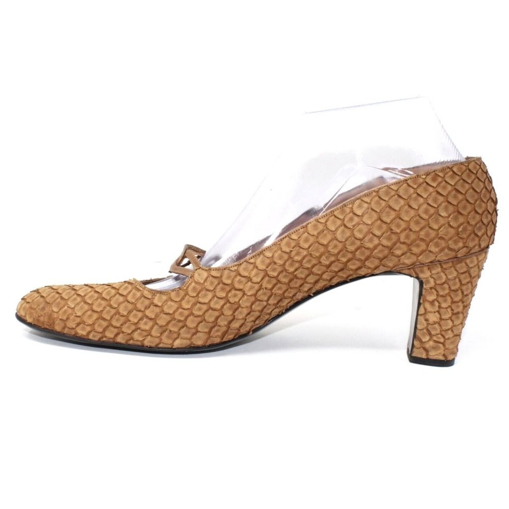 Vintage Manor Bourne For I. Magnin Co Wmens Size 10AAA Snakeskin Pumps Heels - Picture 8 of 12
